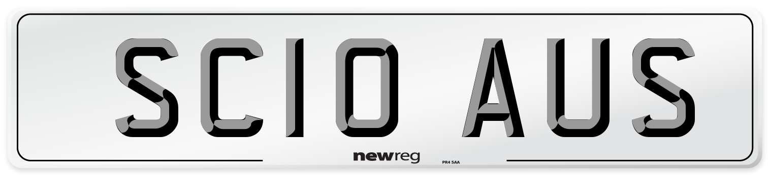 SC10 AUS Number Plate from New Reg